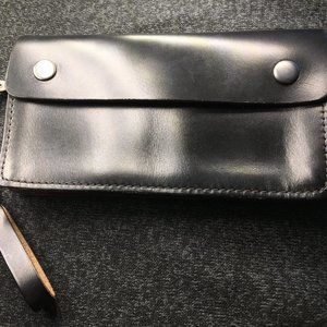 Filson Leather Long Snap Wallet With Wrist Strap